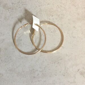 NWT 1.75” Gold Hoop Earrings - Classic Women's Jewelry